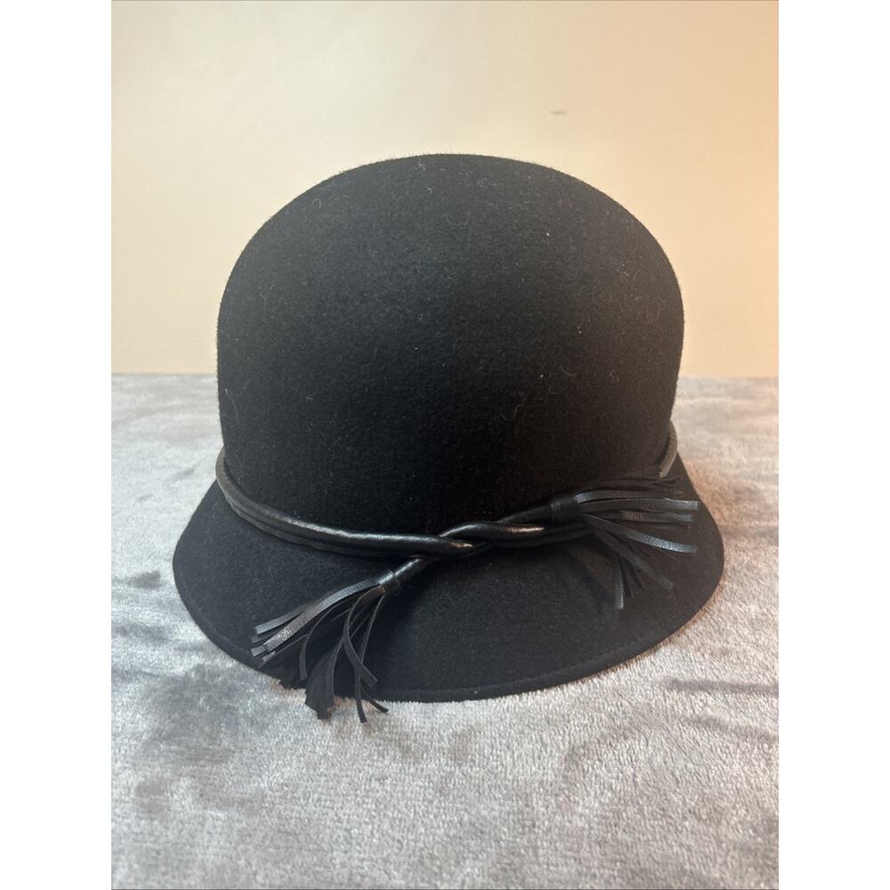 Women’s Wool Hat Black Made In Italy Alessandra Bacci Scarpellini Firenze